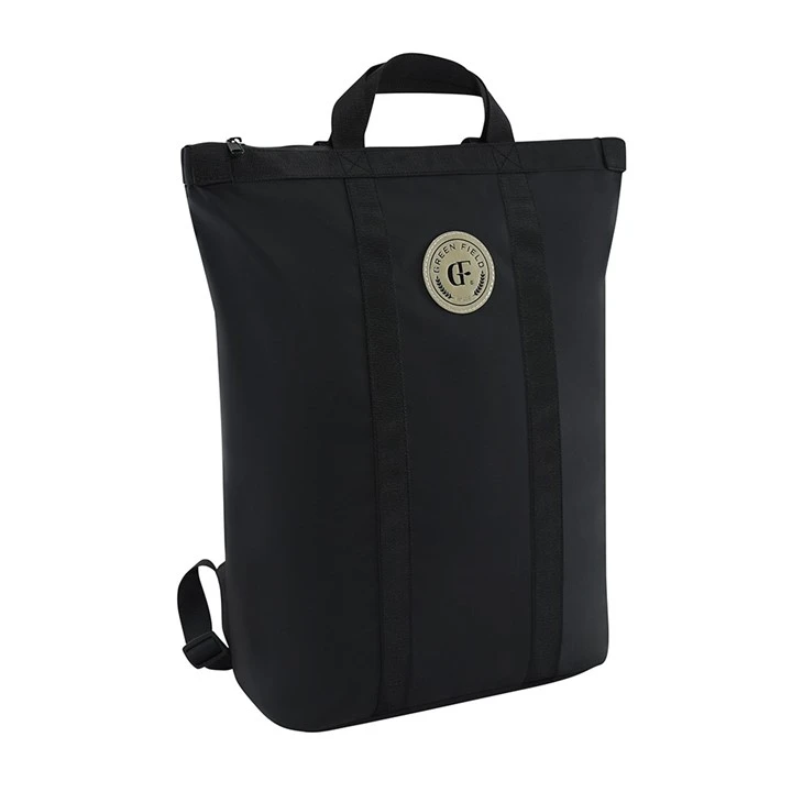 Fashion Black Tyvek Totebag Backpack
