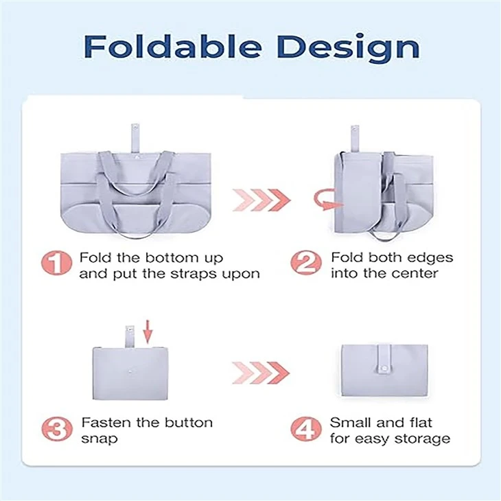 Foldable Tote Bag With Zipper
